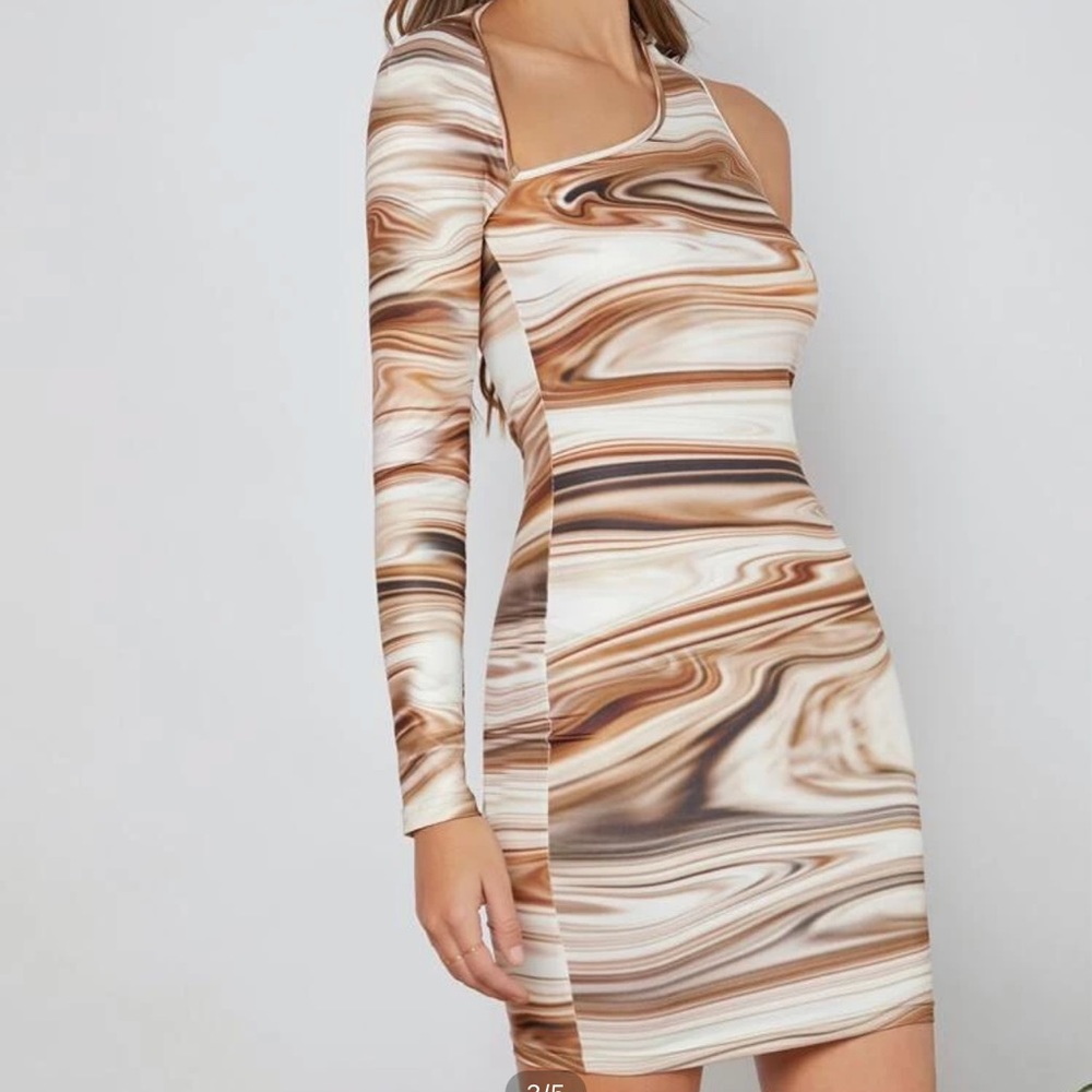 SHEIN Asymmetrical one sleeve Bodycon dress